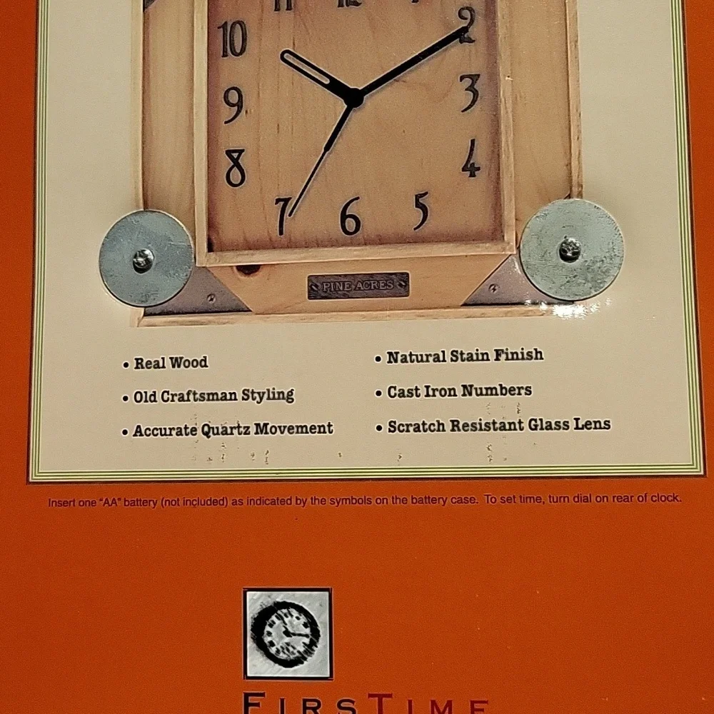 Arts and Craft style Clock,Gorgeous! NEW IN BOX!